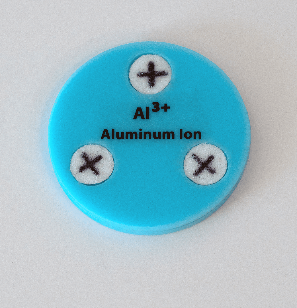 Aluminum Ion - Science Glen Picture of an aluminum ion disc piece
