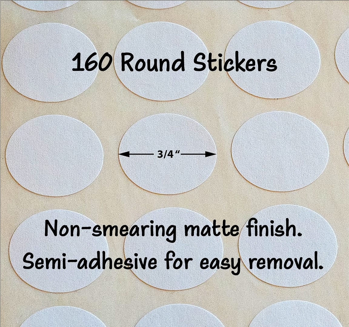 3-4 Inch Round Sticker - Science Glen The set comes with 160 round stickers that are 3/4 inches in diameter.