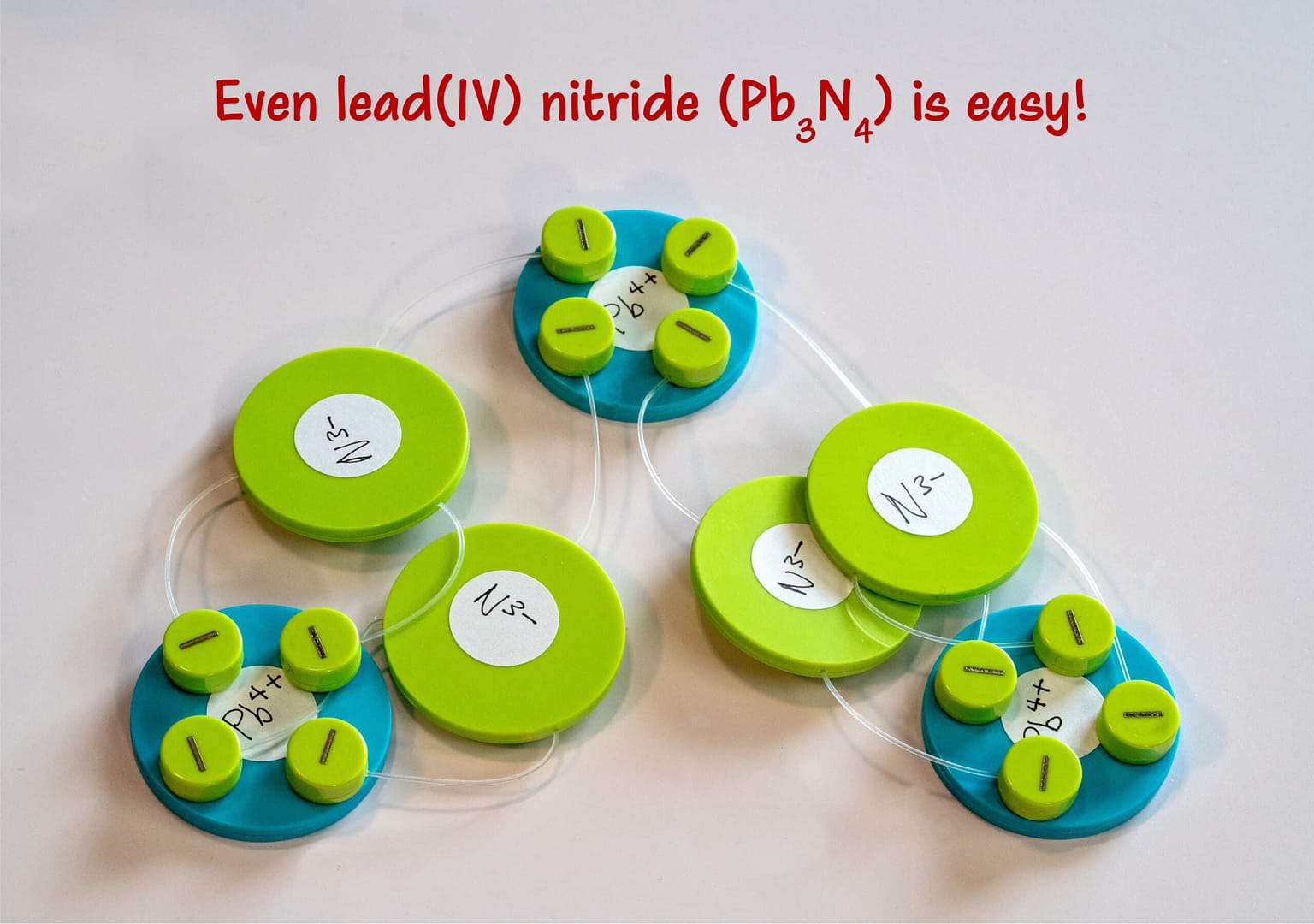 LeadIV Nitride - Science Glen This is an image of the 22-Piece Ionic Bond Disc & Sticker Set being used to represent lead(IV) nitride.