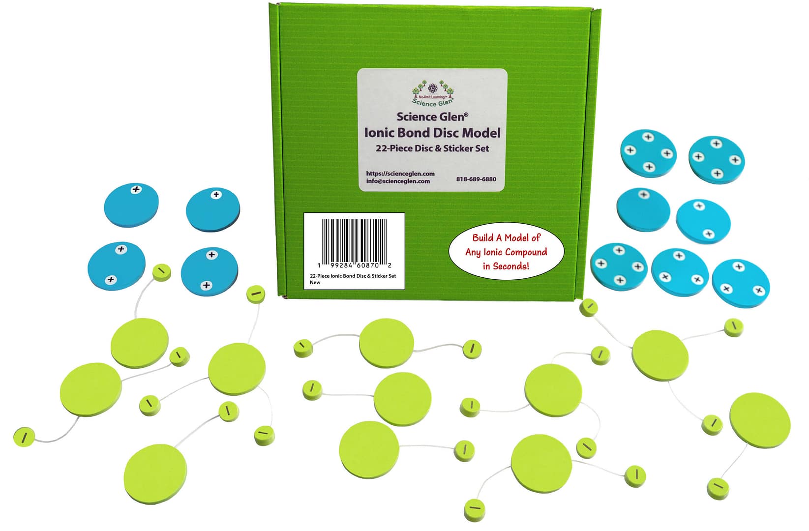 22-Piece Hero Picture - Science Glen 22-Piece Ionic Bond Disc and Sticker Set