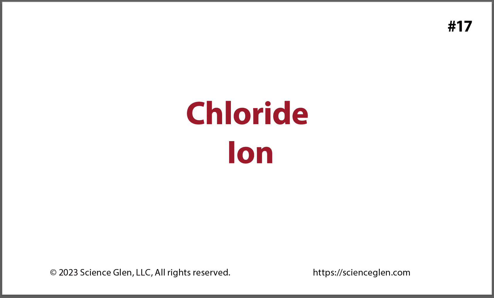 Chloride Ion - Science Glen