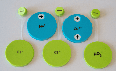 A picture of a sample kit made up of 5 types of ions.