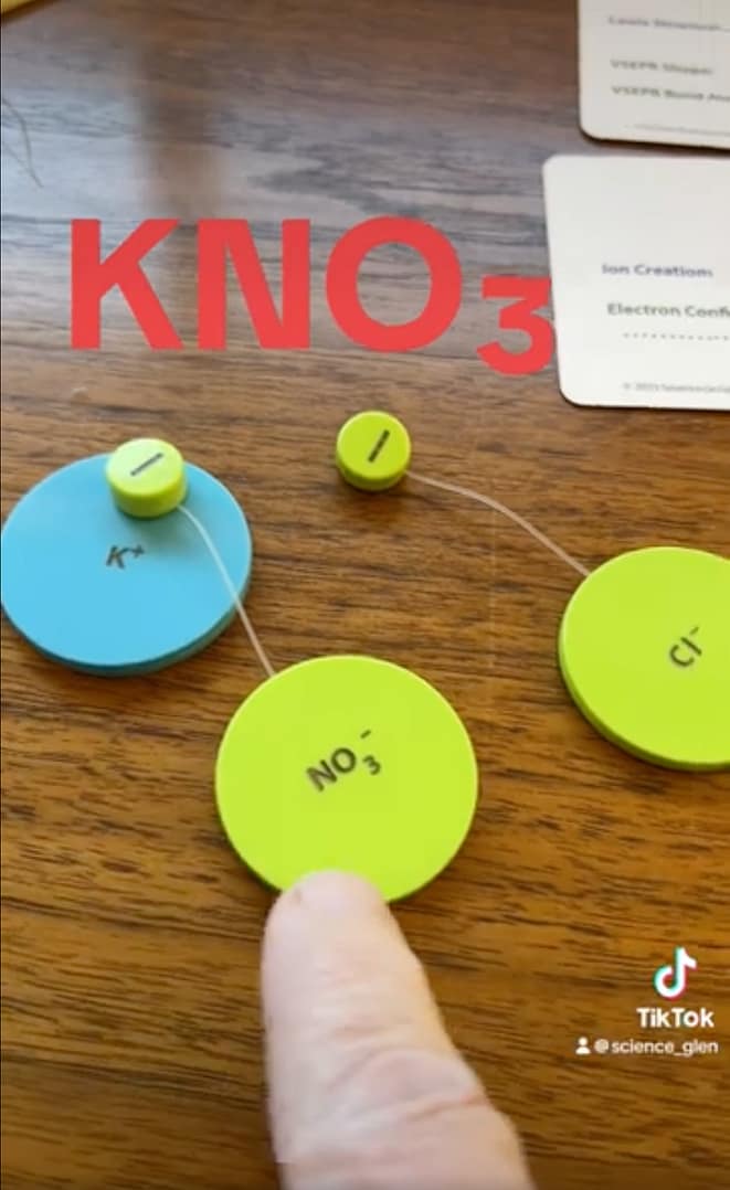 Screenshot of a video regarding monoatomic vs polyatomic ions.